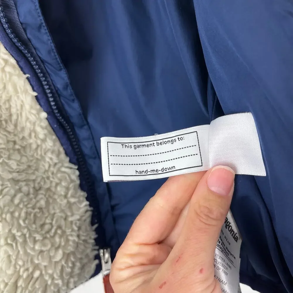 Patagonia Baby Retro-X Fleece Jacket Natural w/ Navy 2T